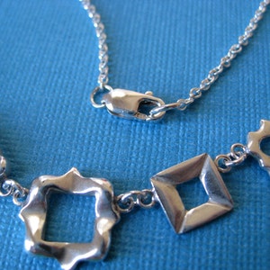 Five Tiny Frames Necklace. Sterling Silver. image 4