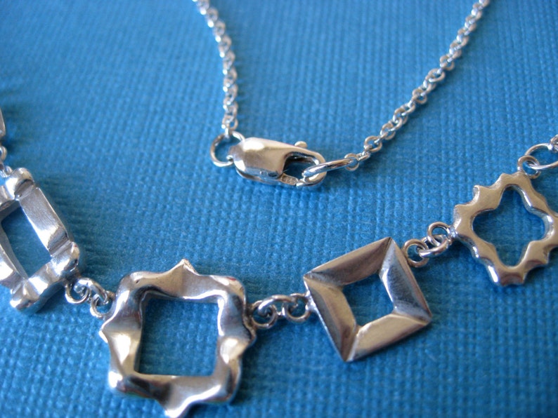 Five Tiny Frames Necklace. Sterling Silver. image 4