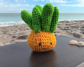 Positive Pineapple Crocheted Amigurumi