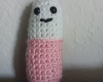 Small Positive Chill Pill Crocheted Amigurumi