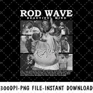 Rod Wave Nostalgia Png File, 90s Rap Music, Rapper Rod Wave Tour Design, Rod Wave Png Design, Rod Wave Nostalgia 2025 Rap Music Png