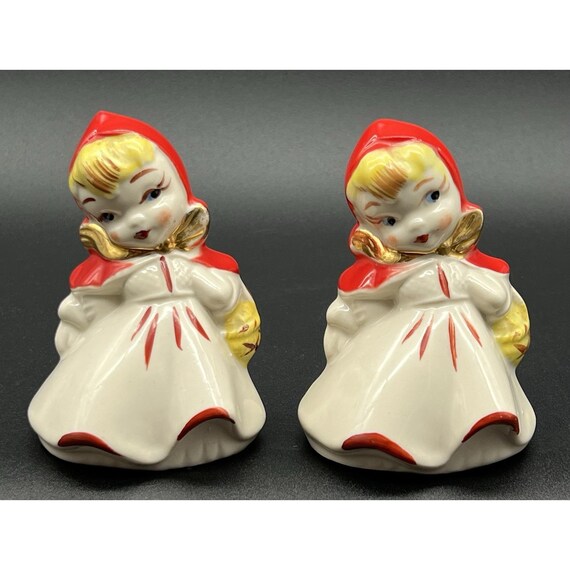 ハル陶器 赤ずきんちゃん 中型塩コショウ入れ 高さ4 1/2インチ - Etsy 日本