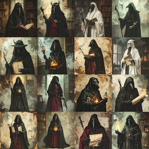 Plague doctor photo ephemera vintage collage sheets printable for junk journal Halloween scrapbook dark academia and gothic decor