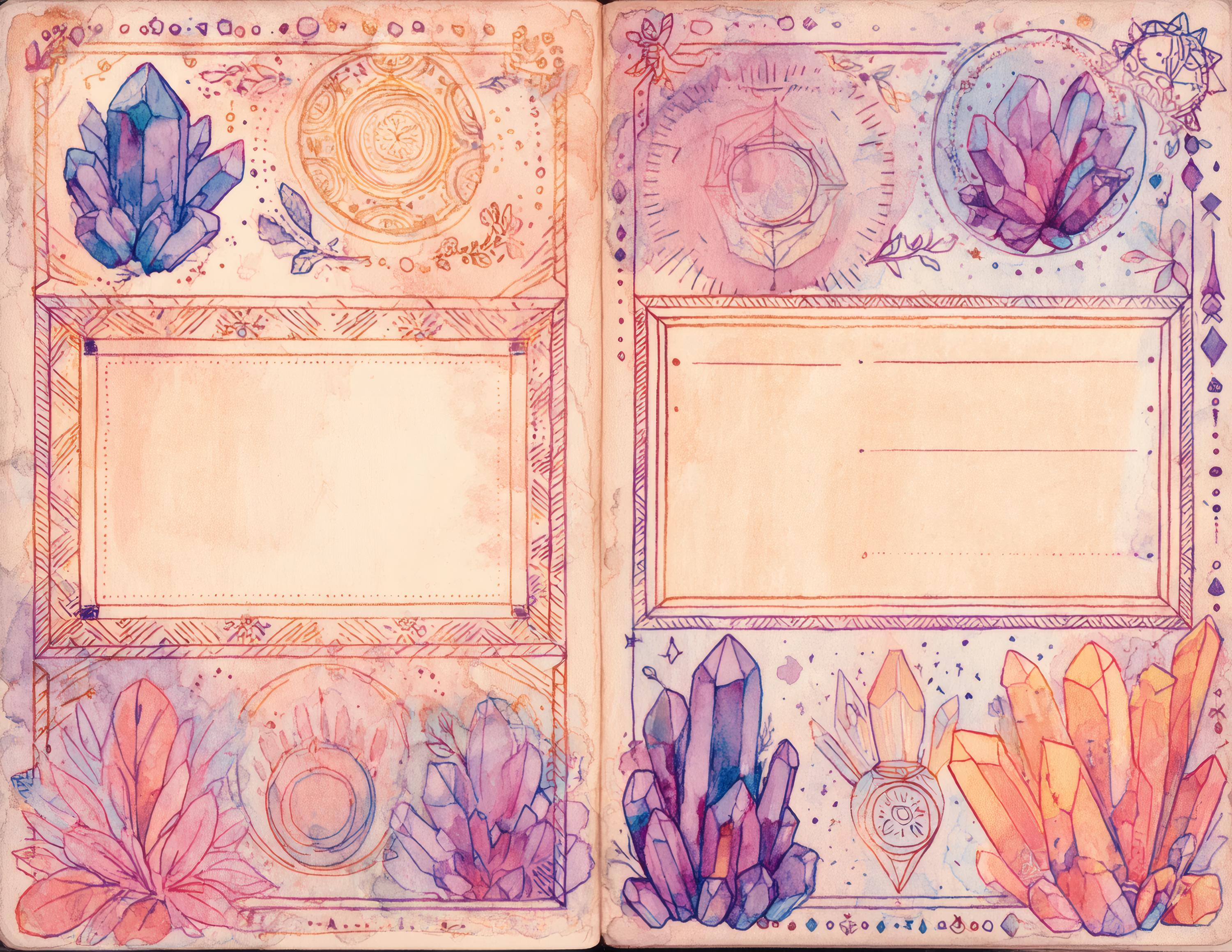 Crystal Healing Junk Journal Kit, 40 Printable Pages, Chakra Energy Scrapbook Paper, Mystic ...