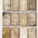 Vintage Library & Catalog Card Ephemera Printable, Aged Paper Collage ...