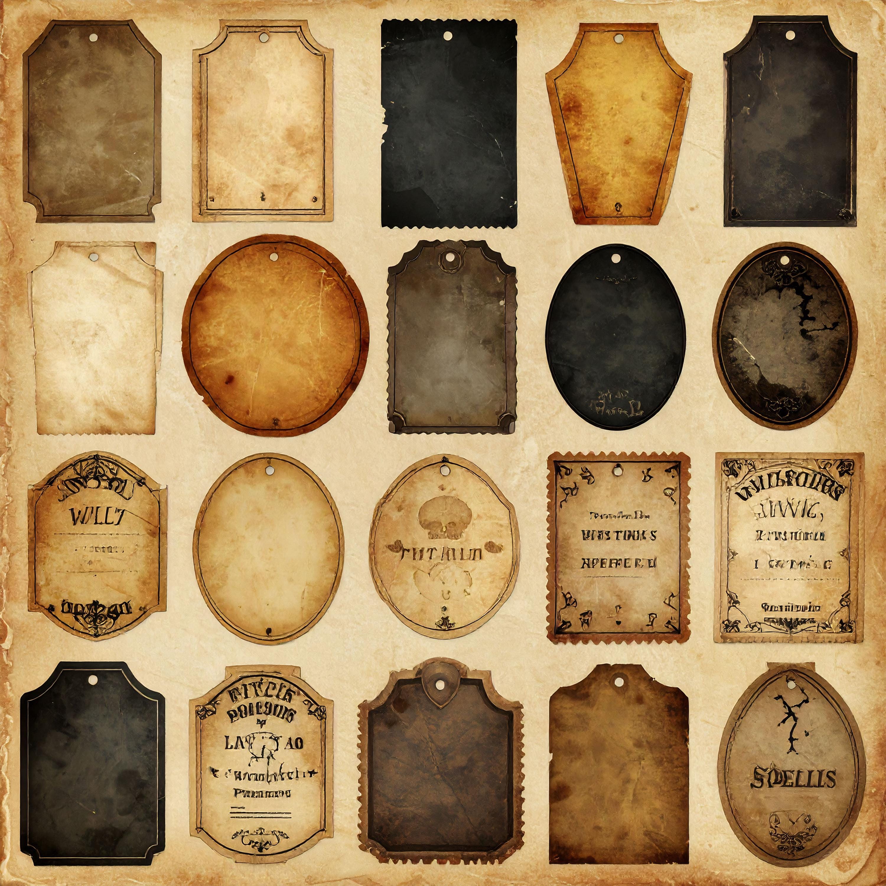 Vintage Label Collage Sheets for Junk Journal Scrapbook Ephemera ...