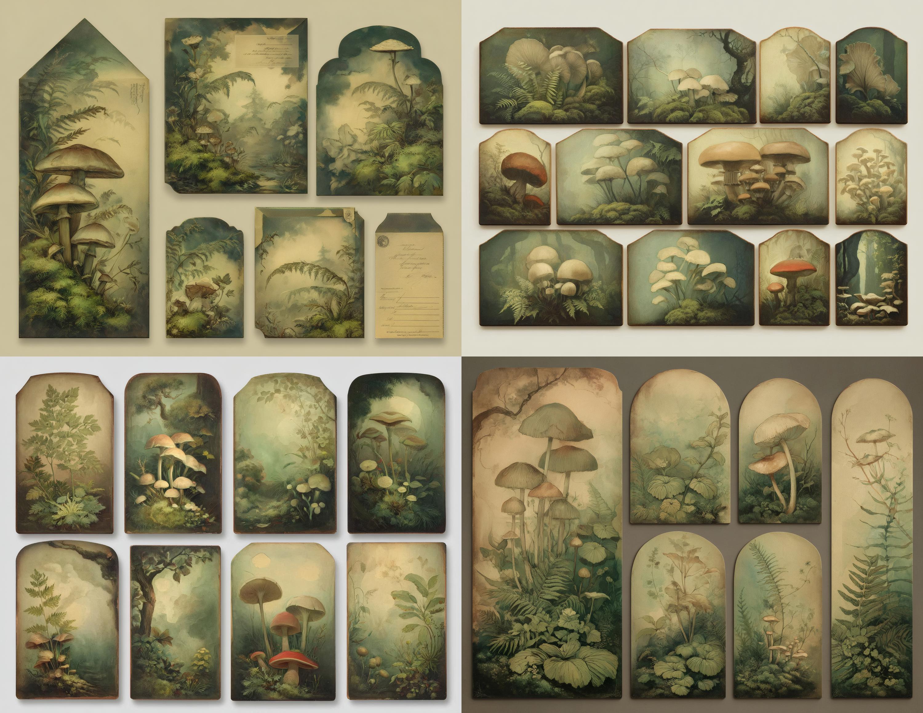 Enchanted Forest Junk Journal Kit, Woodland Pages Tags and Labels, Old ...