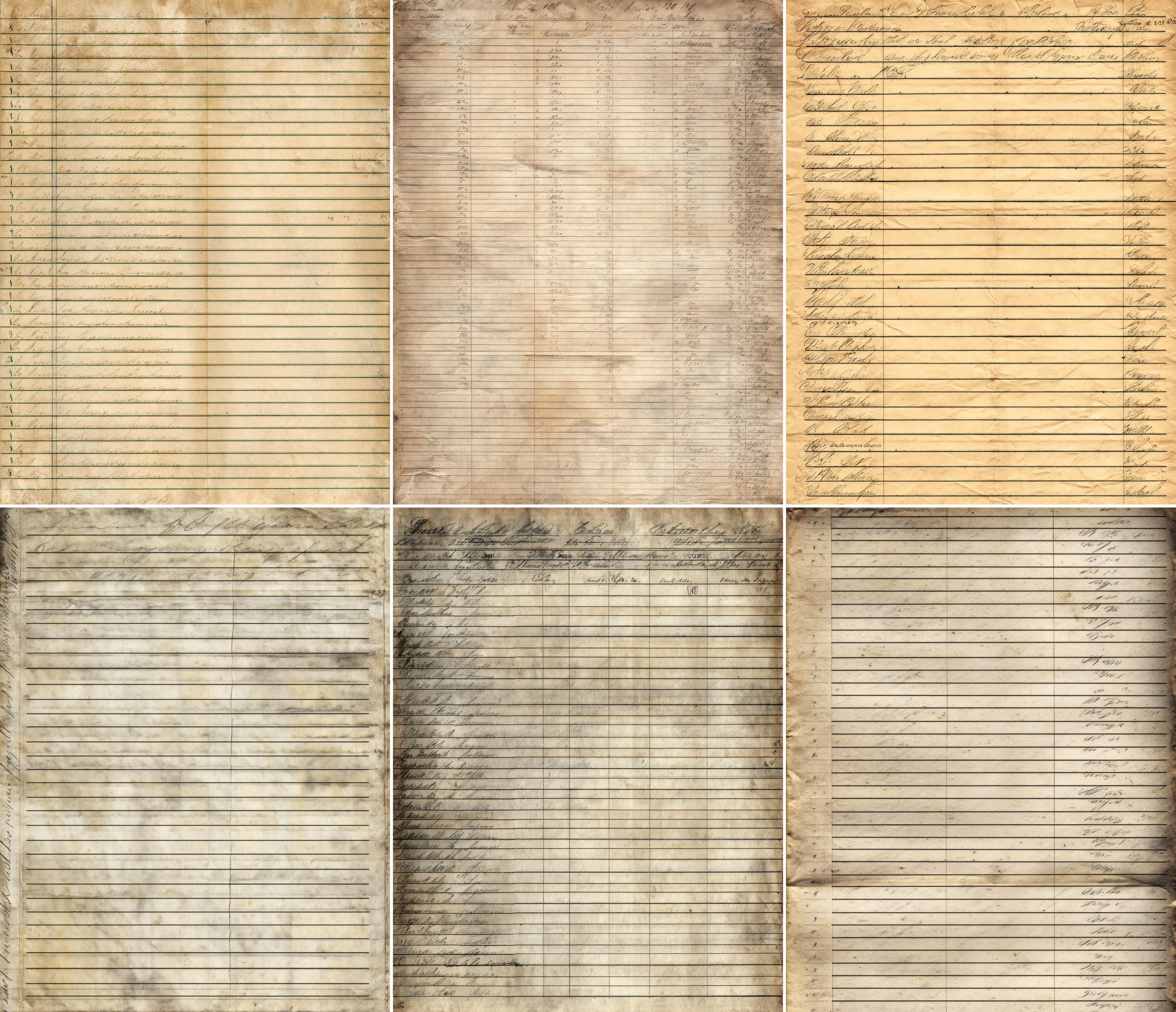 Vintage Ledger Junk Journal Pages Printable, 1800s Account Book Paper ...