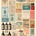 Vintage Library & Catalog Card Ephemera Printable, Aged Paper Collage ...