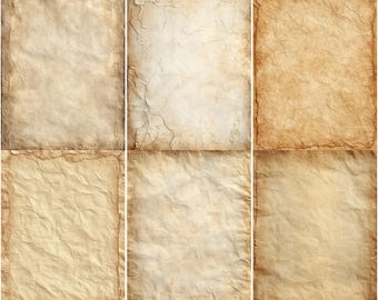 Páginas vintage beige de diario basura, textura de pergamino antiguo, papel rústico para álbumes de recortes, fondo de escritura envejecida, material efímero imprimible.