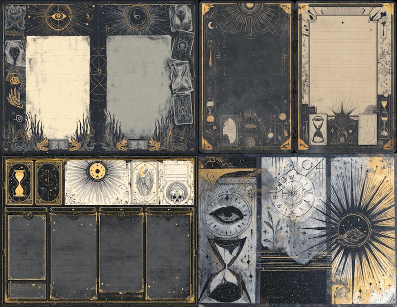 Divination Junk Journal Kit, 32 Tarot Printable Pages, Mystic ...