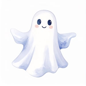 12 Cute Ghost Clipart Halloween Spooky Character Ghost Art Kids Party Decoration Ghost Cartoon Fall Scrapbooking Ghost Art for Crafts