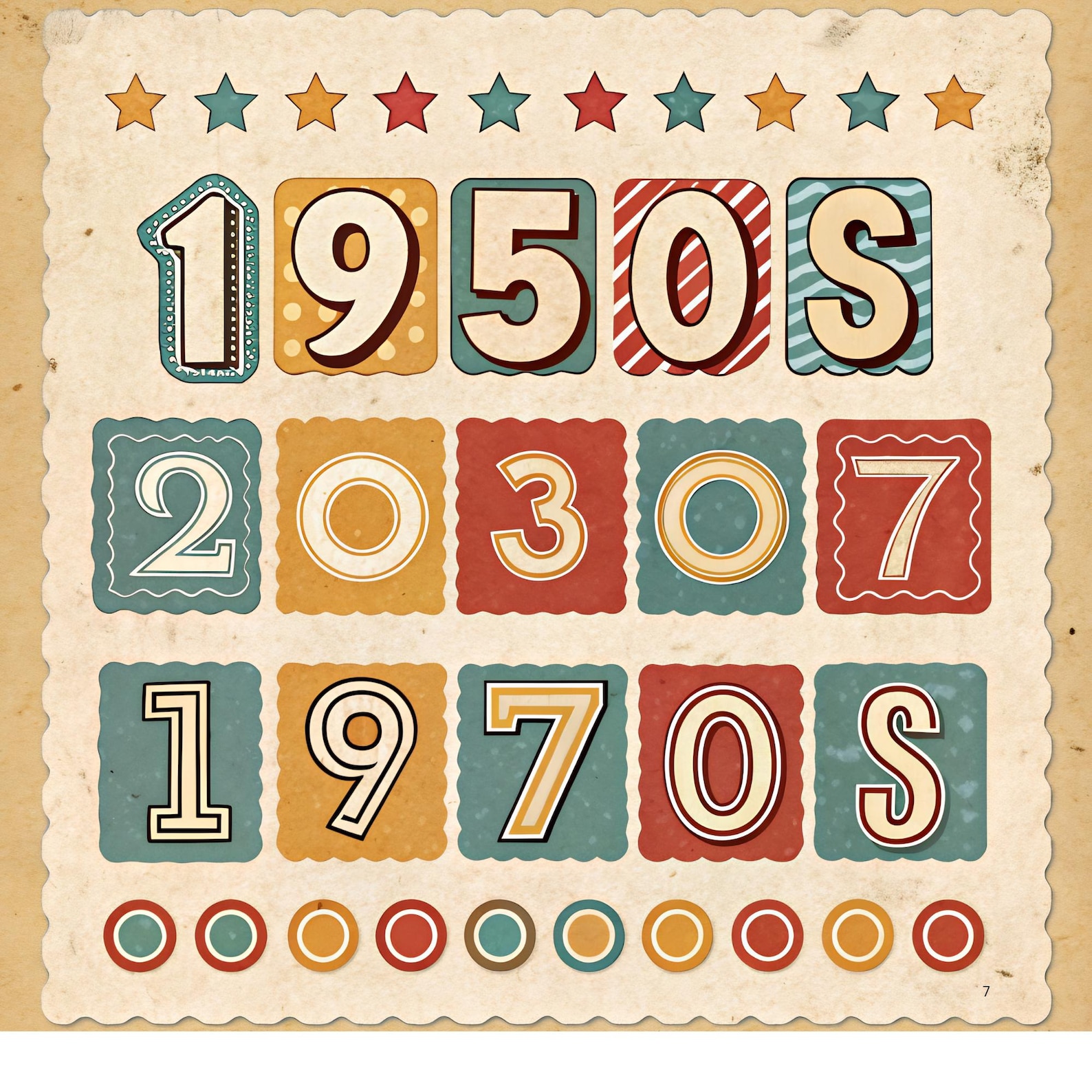 Retro Number Ephemera Printable | Vintage Bold Numbers Collage Sheets ...