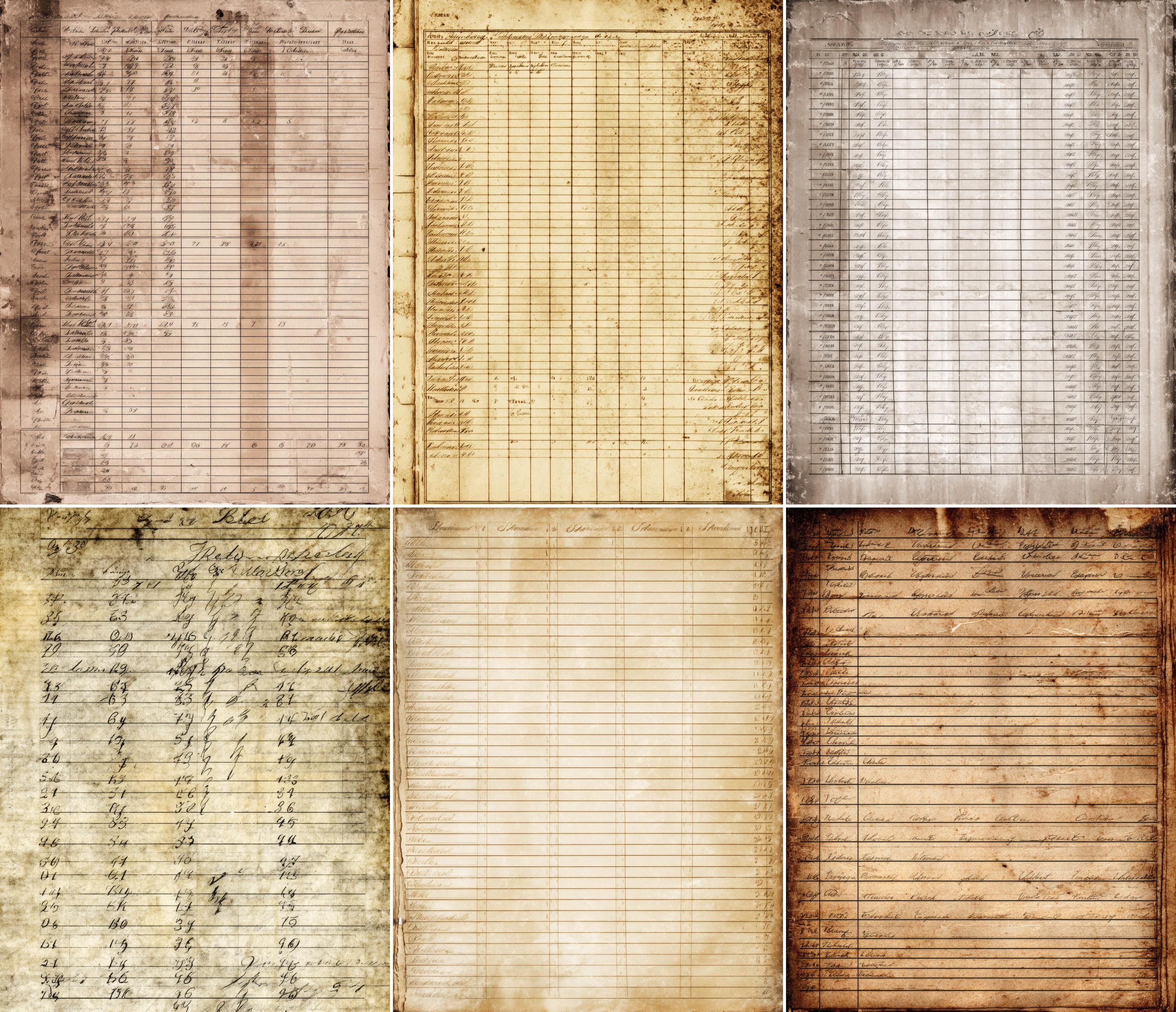 Library Register Page Vintage Library Register Junk Journal Page, 1800s Antique Ledger Paper ...