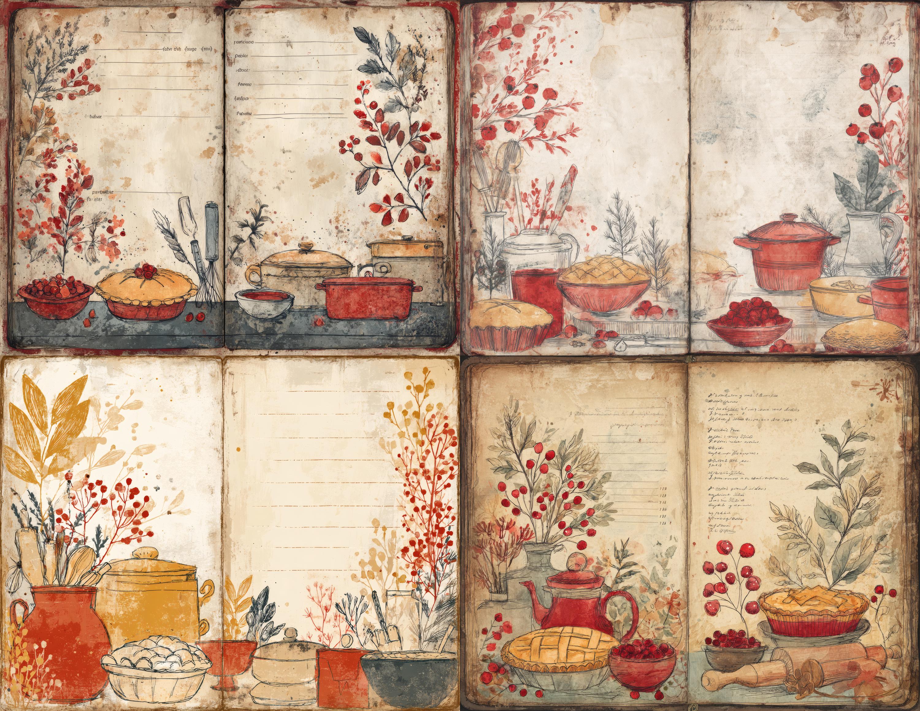 Vintage Christmas Kitchen Junk Journal Kit, 40 Holiday Baking Ephemera ...