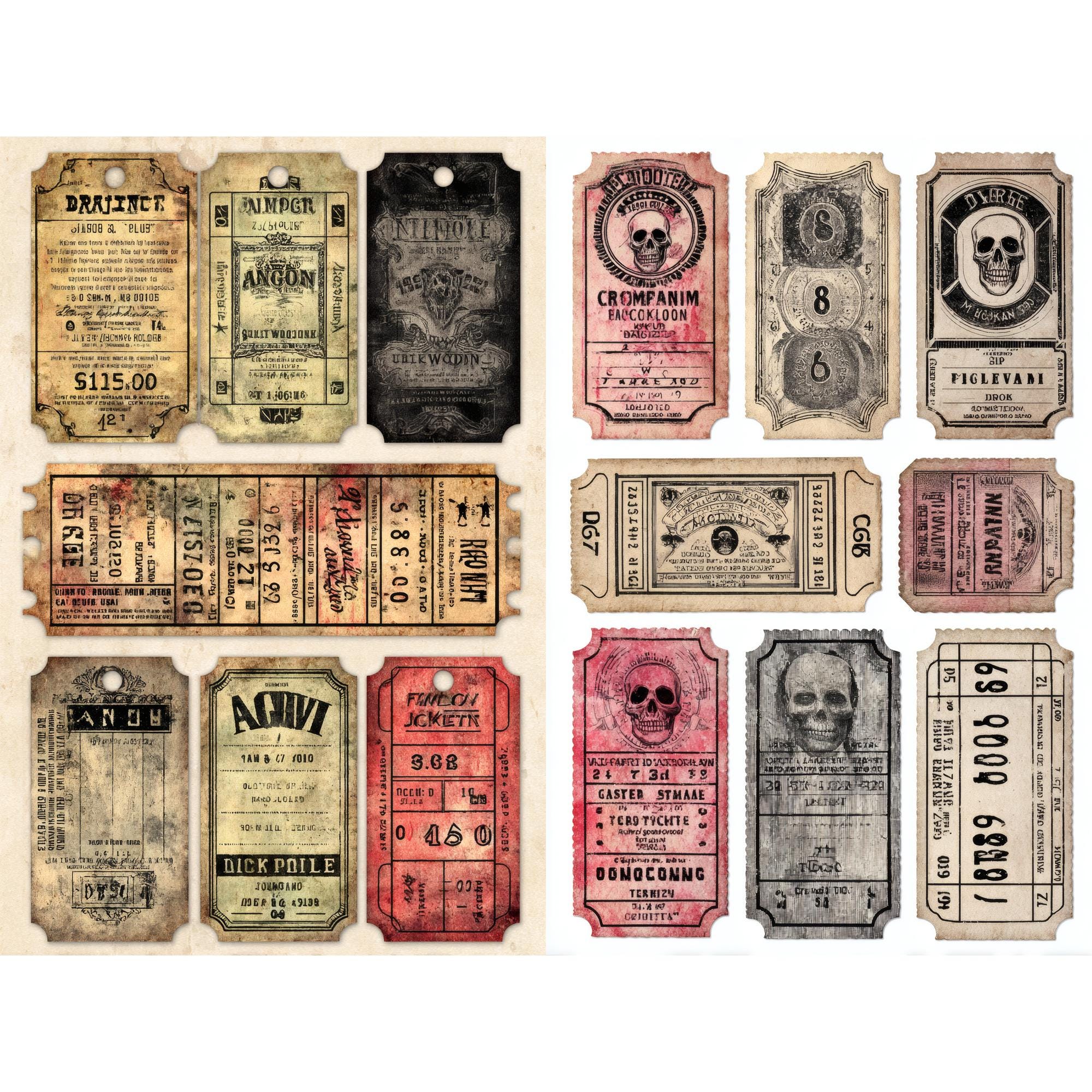Retro movie ticket - Etsy 日本
