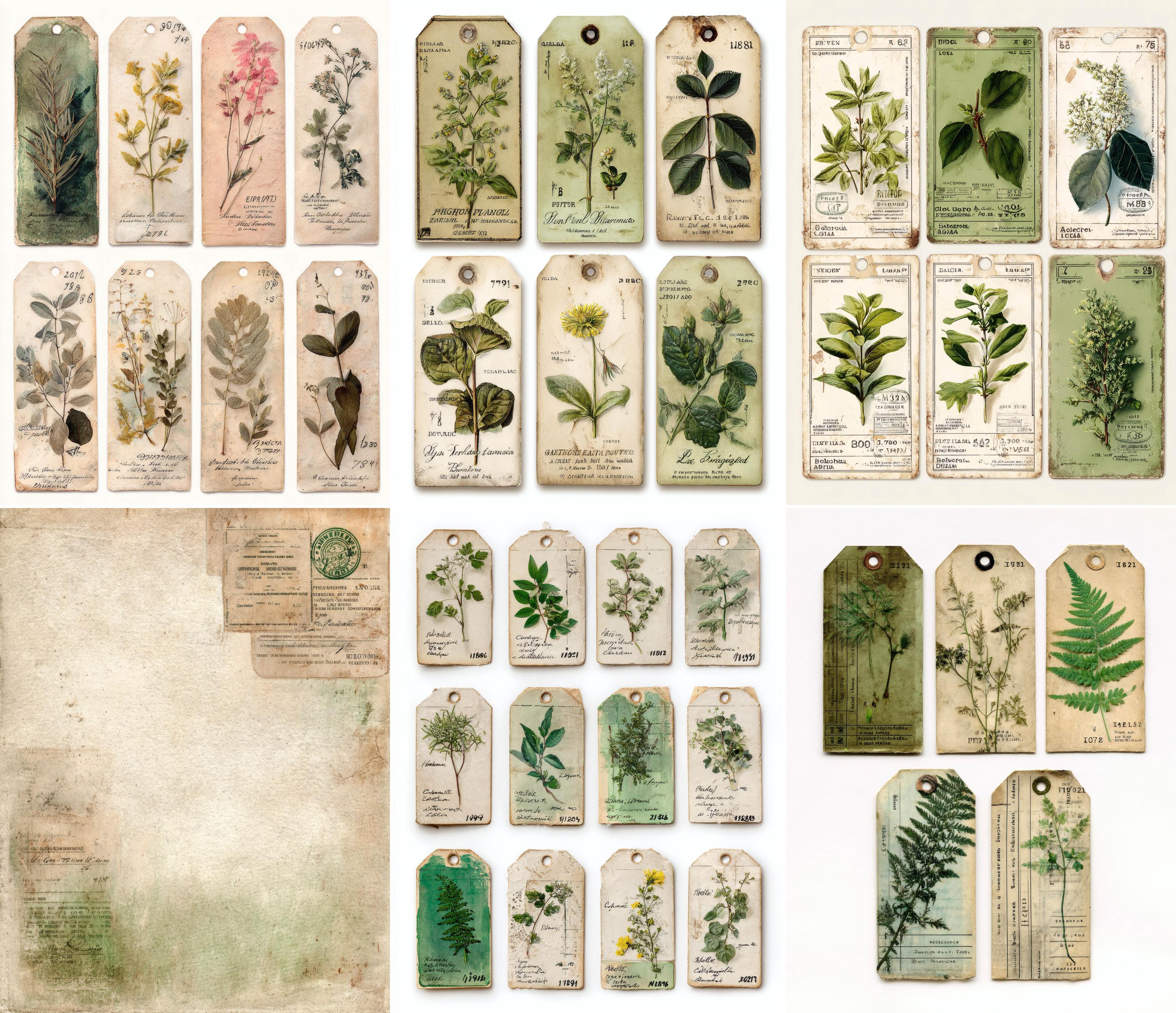 300+ Vintage Botanical Specimen Labels, Herbarium Ephemera Junk Journal ...