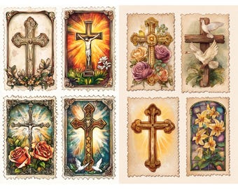 Faith Journaling Stempelkollektion mit christlichen Kreuzen in Vintage für Scrapbooking Devotionalien Basteln und spirituelle Planer Projekte
