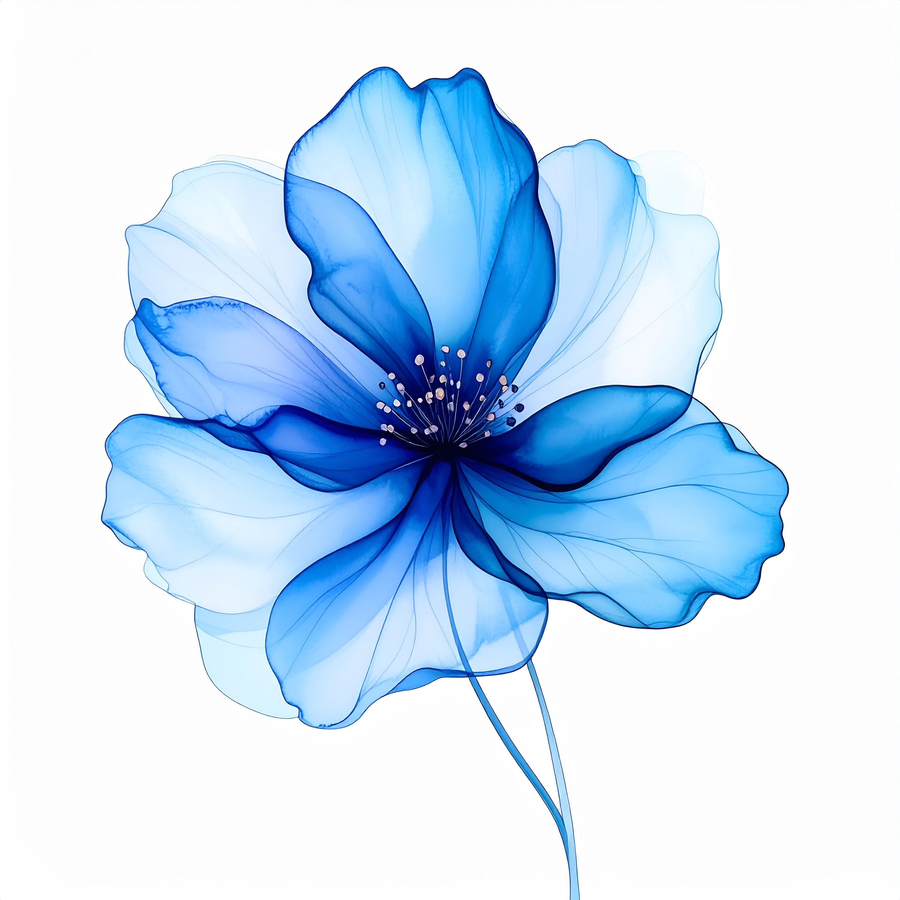 Sky Blue Flower - Etsy