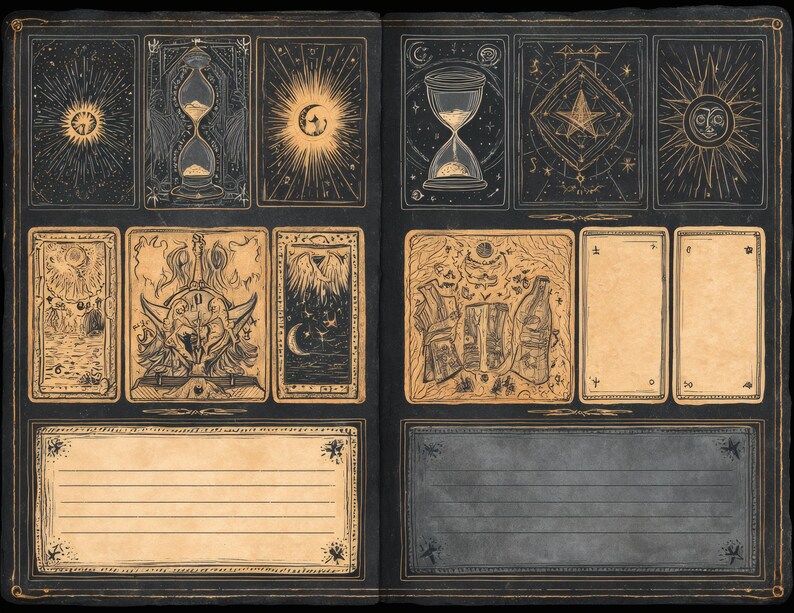 Divination Junk Journal Kit, 32 Tarot Printable Pages, Mystic ...