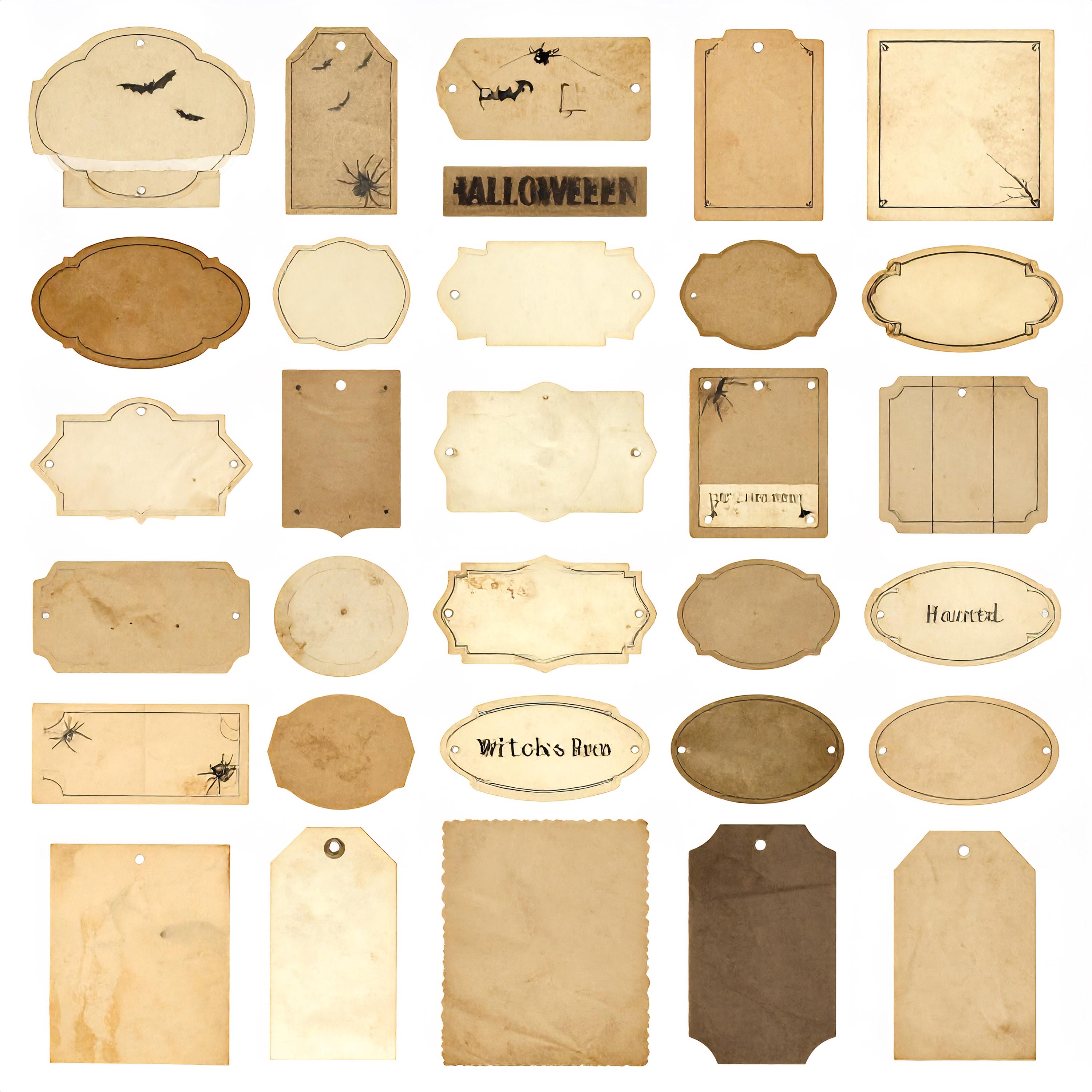 Vintage Printable Label Tags for Junk Journaling Scrapbook Supplies ...