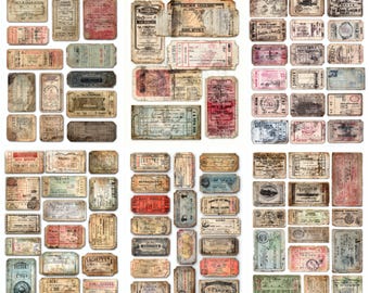 ヴィンテージチケット、パック1 デジタルジャンクジャーナルと