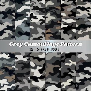 Graues Camouflage-Muster SVG, Urban Camo SVG, Graustufen-Camouflage-Textur-Svg, SWAT Camo Hintergrund