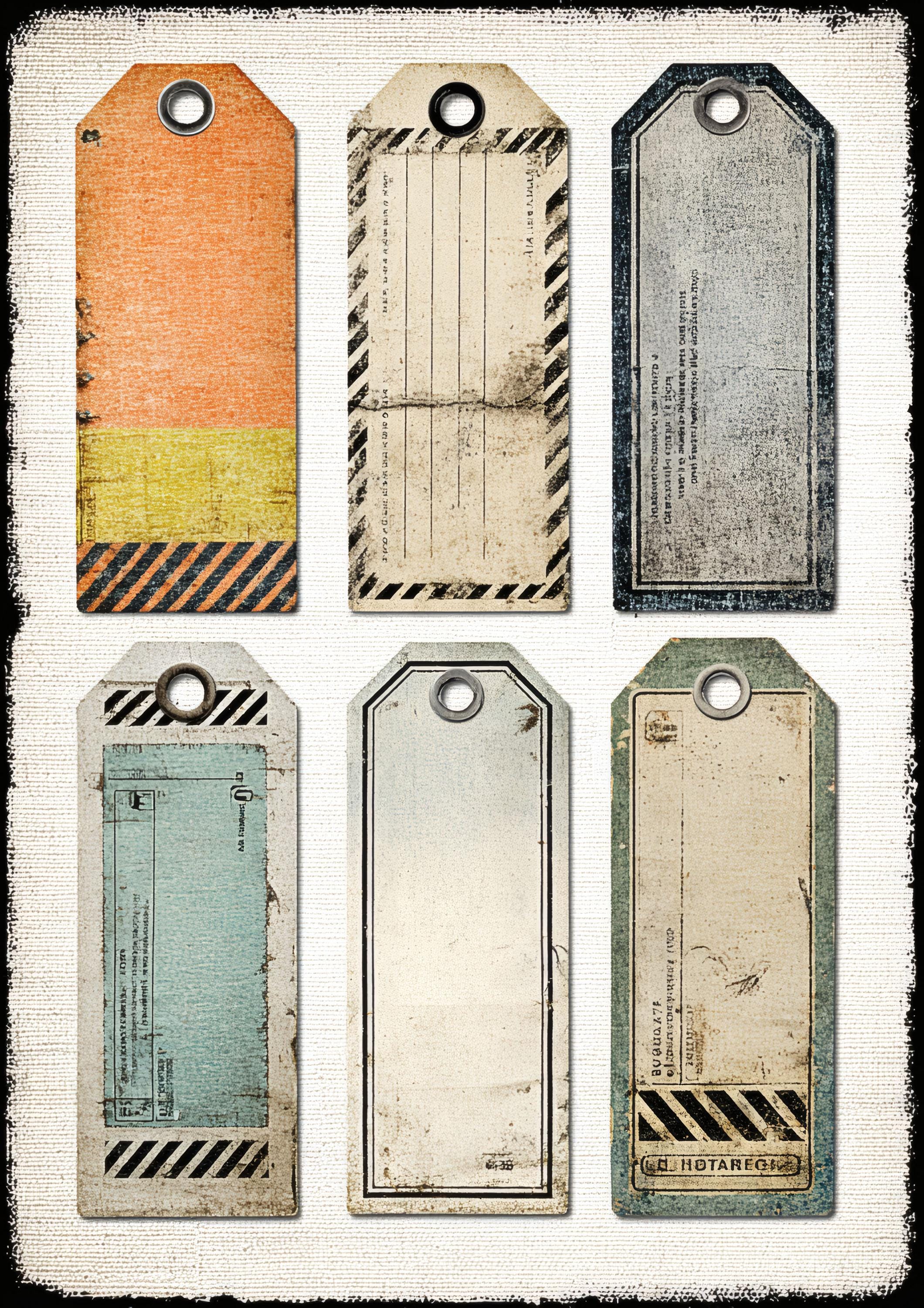 Danger Industrial Grunge Labels and Tags, Warning Style Ephemera ...