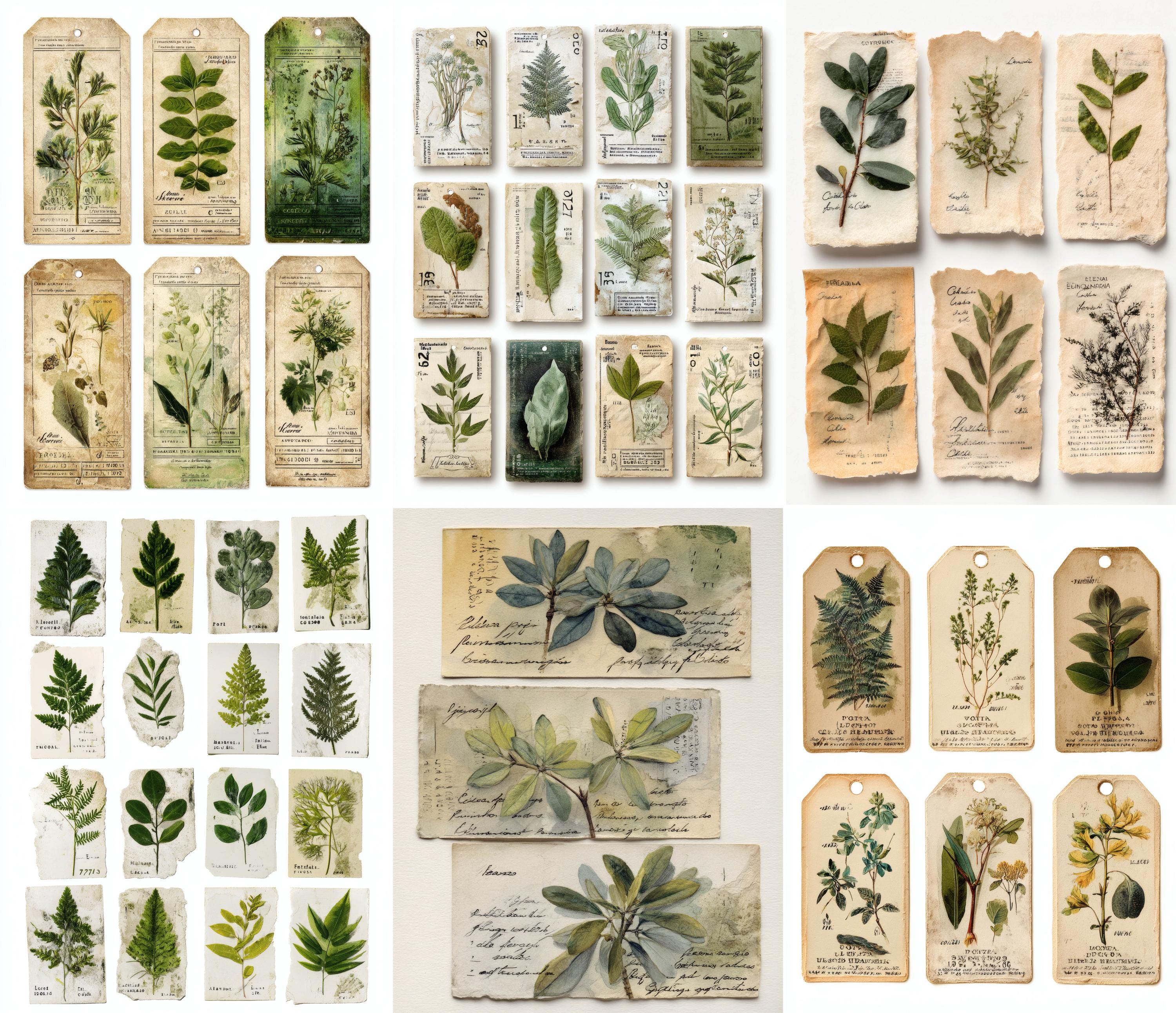 300+ Vintage Botanical Specimen Labels, Herbarium Ephemera Junk Journal ...