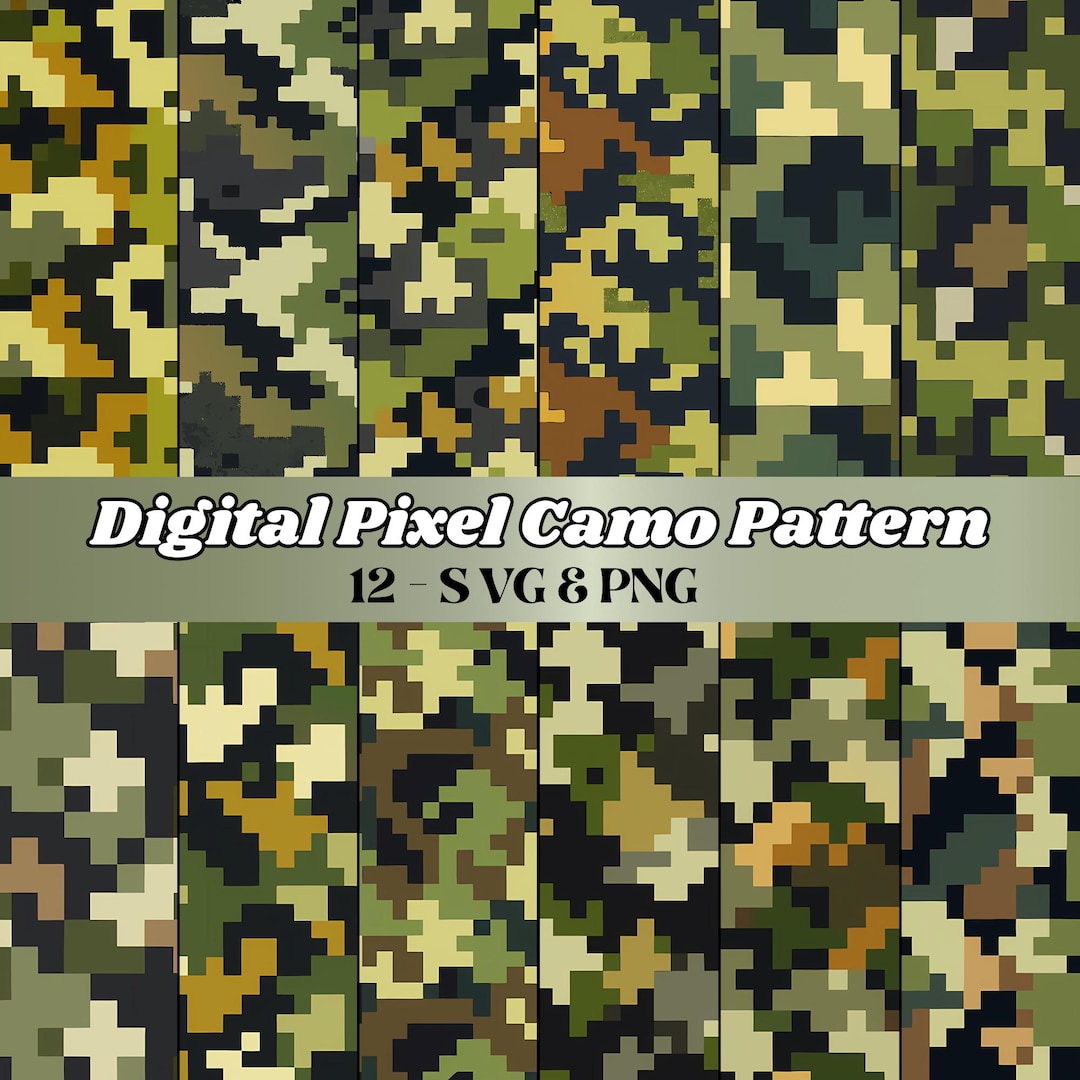 Camo Pattern Stg Pixel Camo SVG, Digital Camouflage Pattern SVG, Modern Army Texture Svg ...