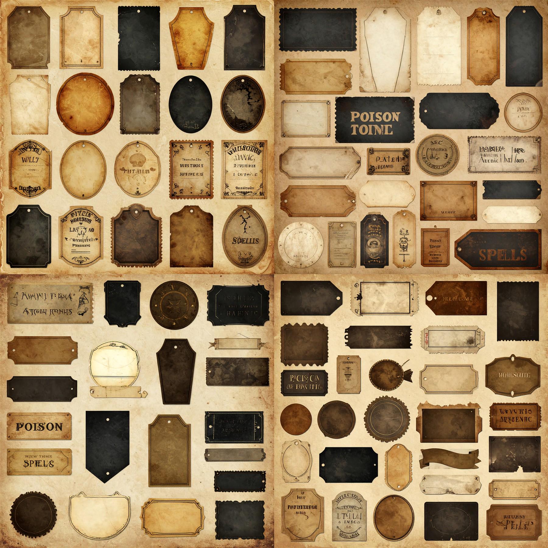 Vintage Label Collage Sheets for Junk Journal Scrapbook Ephemera ...