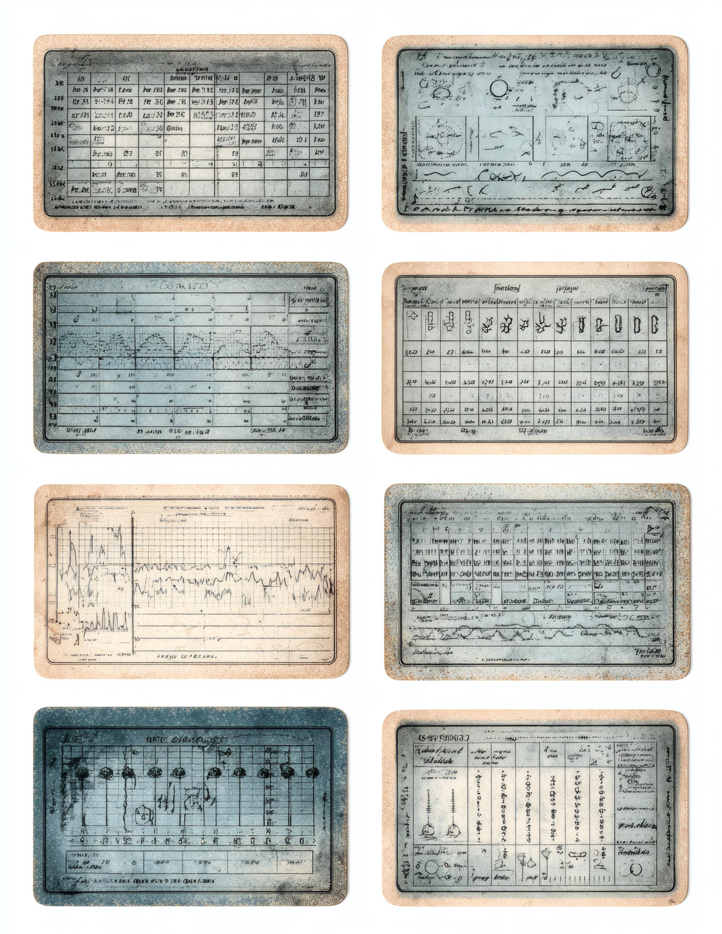 Realistic Weather Label Retro Weather Record Cards Printable, Meteorology Ephemera Labels ...