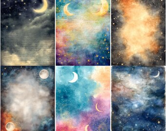 Celestial Vintage Junk Journal Kit | Antique Star Map Collage