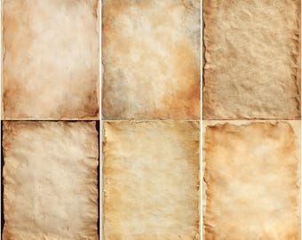 Páginas de diario de pergamino vintage, papel rústico para álbumes de recortes, textura de escritura antigua, fondo de papel envejecido, efímera imprimible