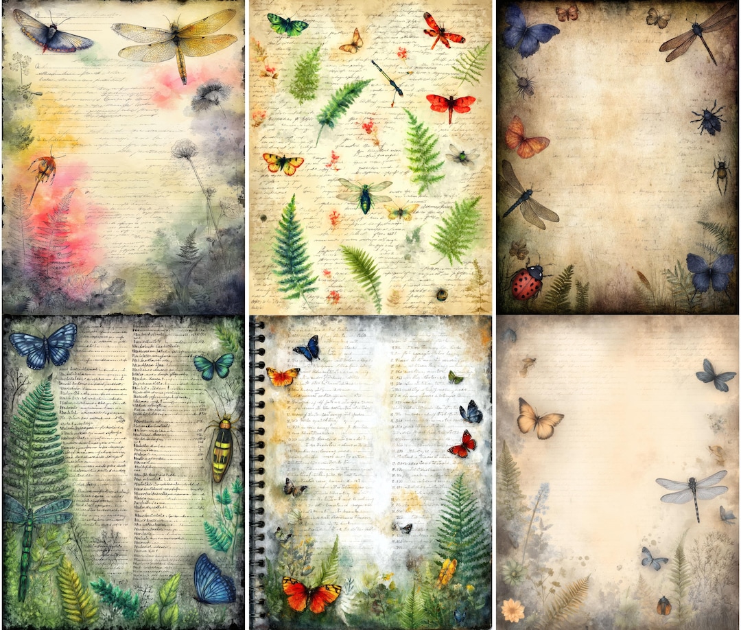 Rustic Field Journal Victorian Field Journal Pages, Vintage Nature Study Printable ...
