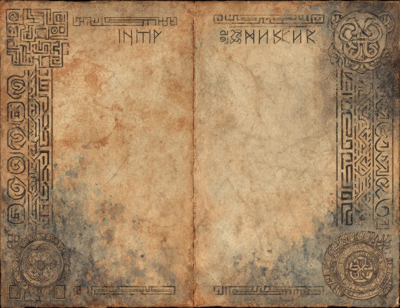 Runic Divination Junk Journal Kit, 38 Pages, Norse Rune Scrapbook Paper ...
