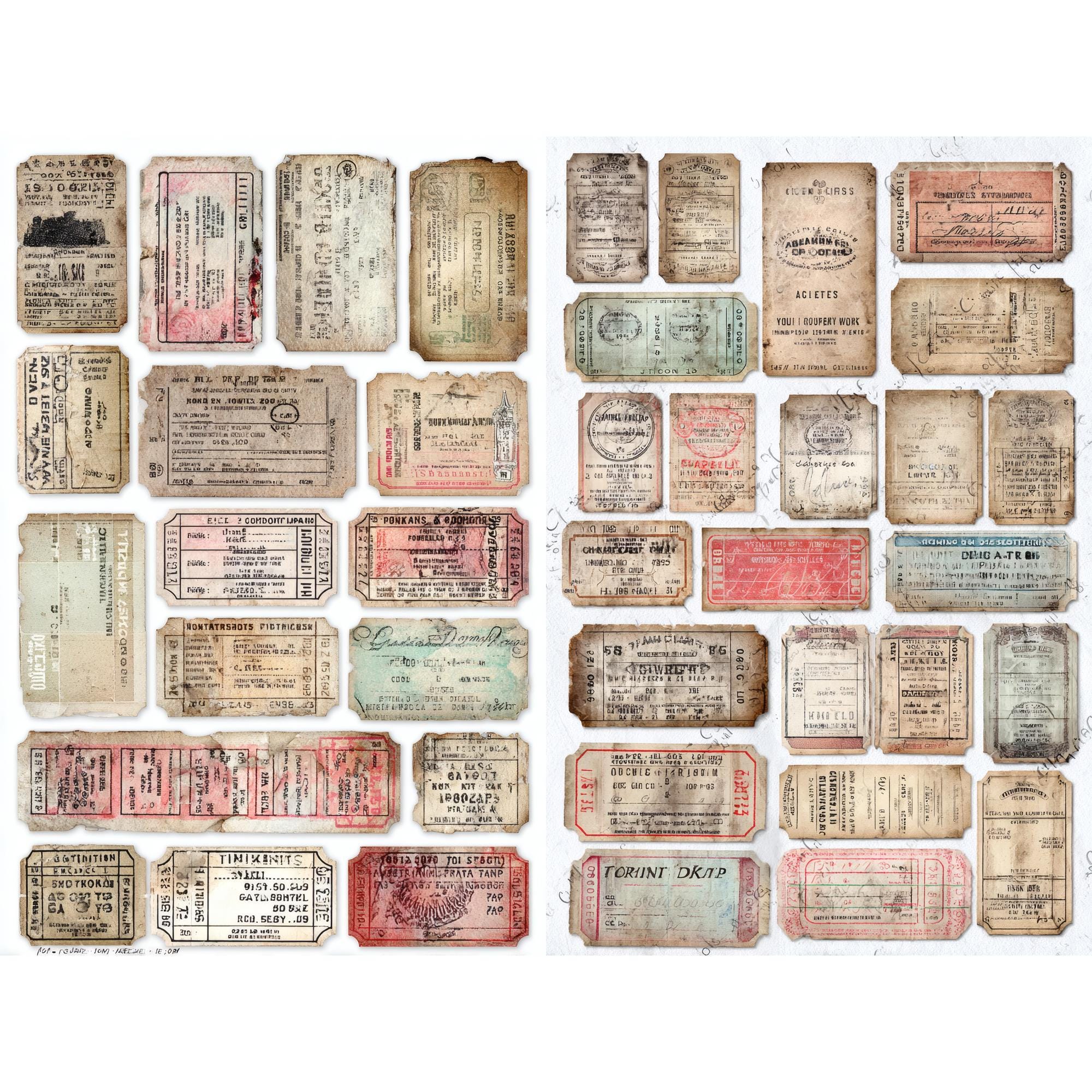 Antique train ticket - Etsy 日本
