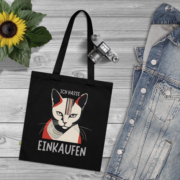 Trendige Statement Tasche mit süßem Katzenmotiv! - Das ideale Geschenk für die beste Freundin, Kollegin, Nachbarin, Tochter, Einkaufsmuffel