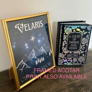 Custom ACOTAR Rebound Books – Silver Sprayed Edges, Black Velvet Cover, Sarah J Maas Clothbound image 12