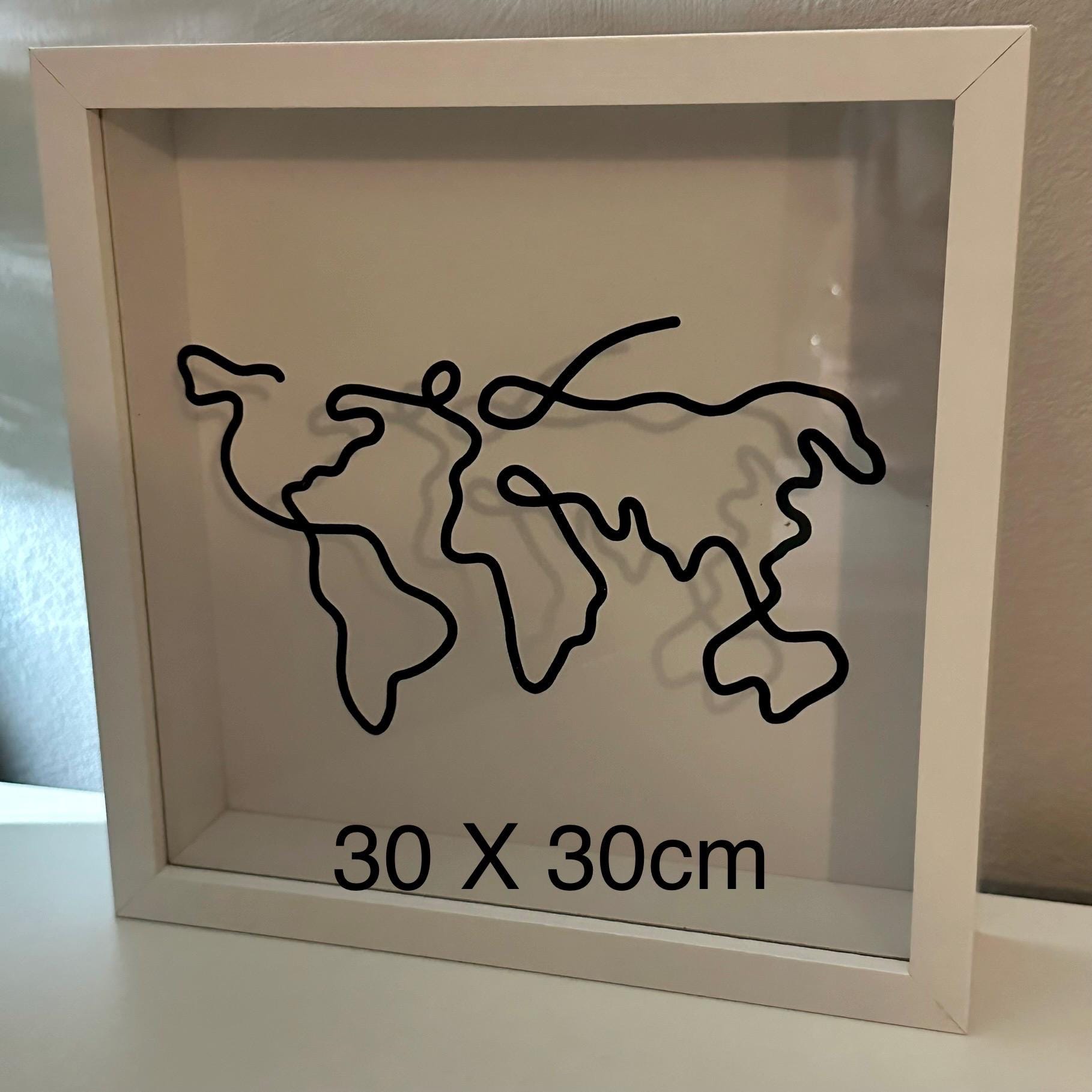Personalized Travel Keepsake Box Frame: World Map Memory Collection ...