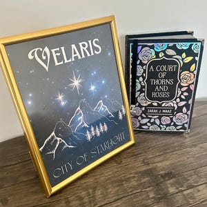 ACOTAR Velaris Framed Poster – Night Court Wall Art, Sarah J. Maas Inspired Print, Fantasy Bookish Decor, Gift for Book Lovers