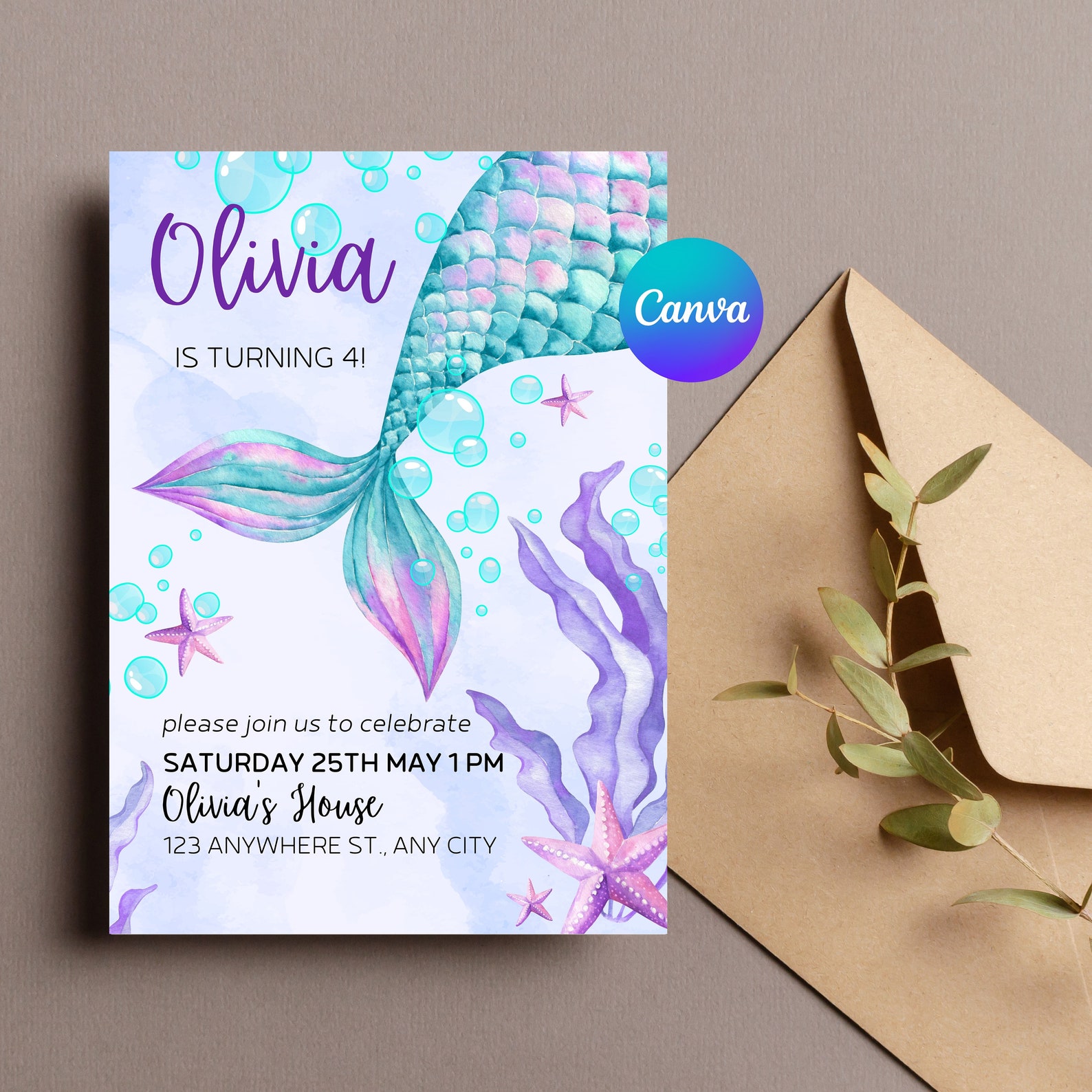 PRINTABLE &amp; DIGITAL BIRTHDAY Invitation Card | Instant Download ...