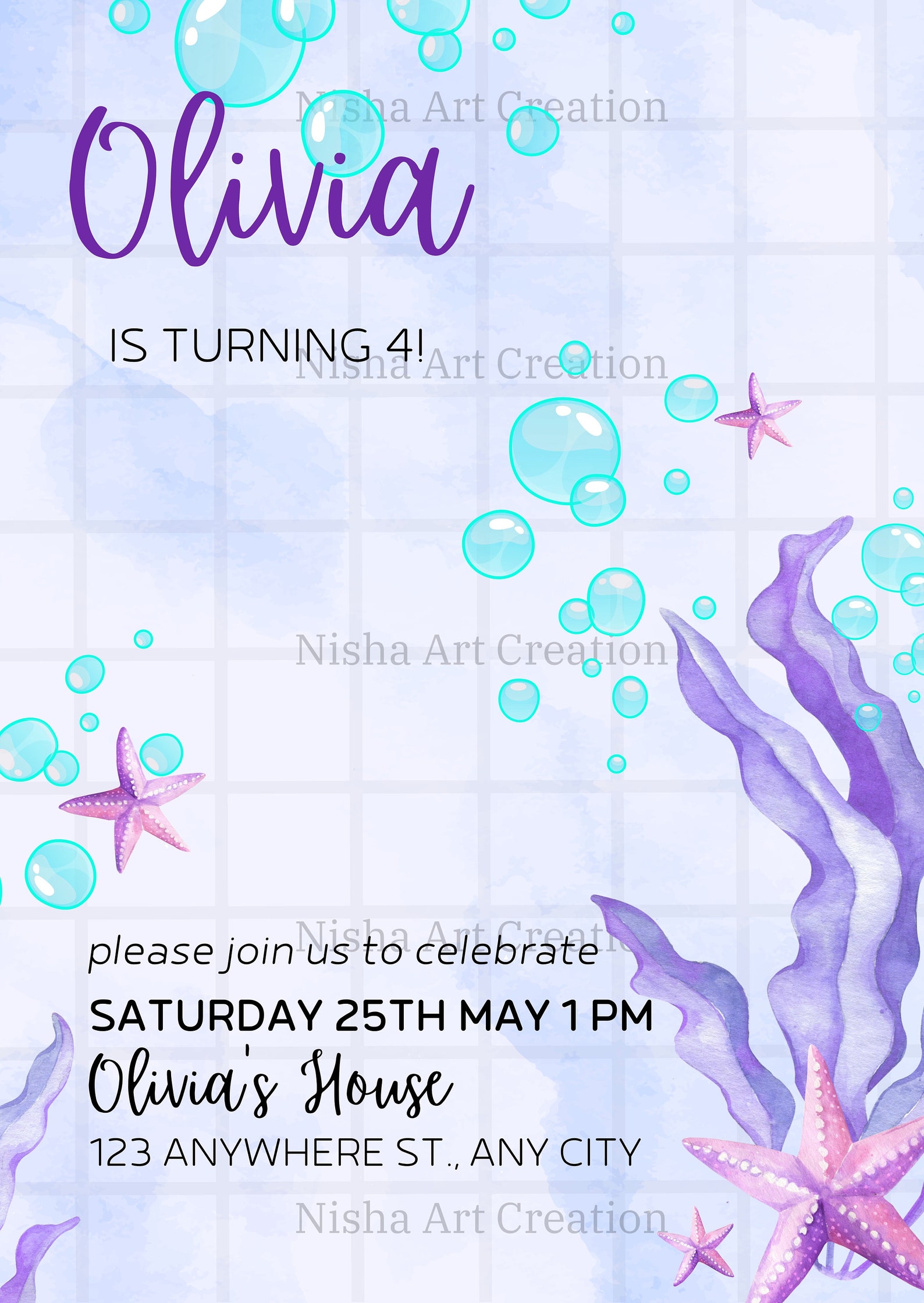 PRINTABLE &amp; DIGITAL BIRTHDAY Invitation Card | Instant Download ...