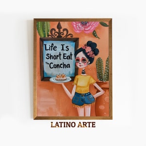 Concha Bakery Painting: Mexican Wall Art Print (Digital Download)