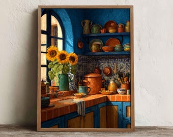 Mexican Kitchen Print, Printable Rustic Wall Art, Digital Download