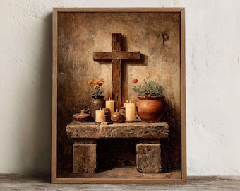 Day Of The Dead Altar Print, Printable Mexican Wall Art, Digital Download