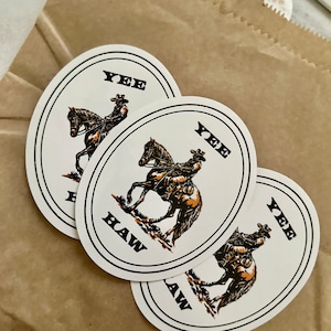 Yee Haw, Cowboy, adesivo occidentale