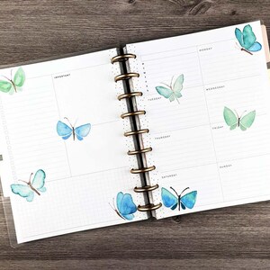 Blue & Green Butterfly Stickers: Planner, Journal, Scrapbook