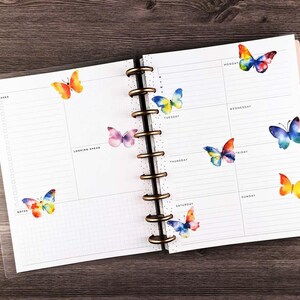 Colorful Butterfly Planner Stickers: Scrapbook & Journal Stickers