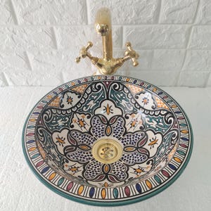 Ceramic Sink for Bathroom 100% Handmade,Best Deals Etsy,Vessel Sink,Custom Sink Vanity,Pottery Handmade Sinks for Bathroom Decoration.